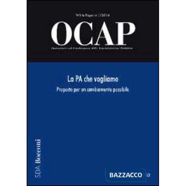 OCAP. Osservatorio sul cambiamento delle amministrazioni pubbliche (2014). Vol. 