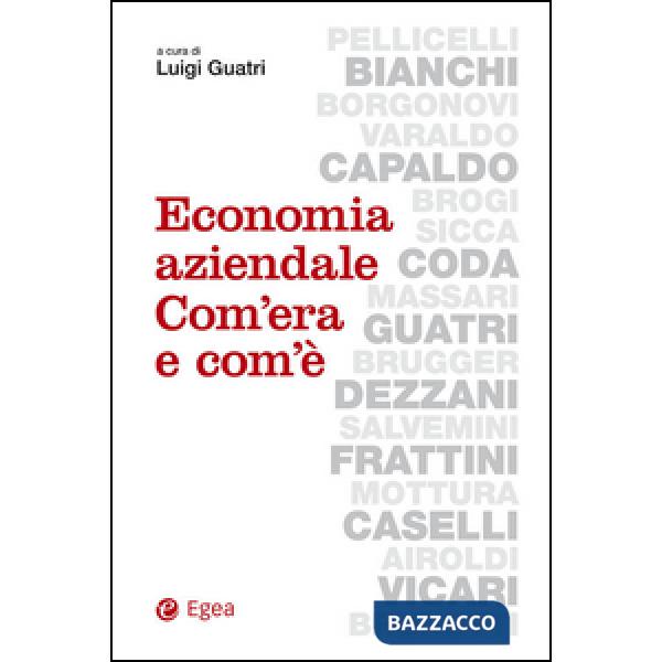 Economia aziendale. Com'era e com'è