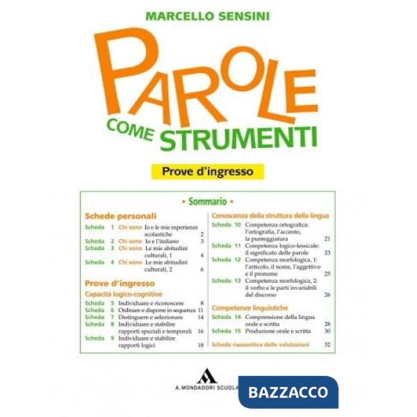 PAROLE COME STRUMENTI TOMO A + CD
