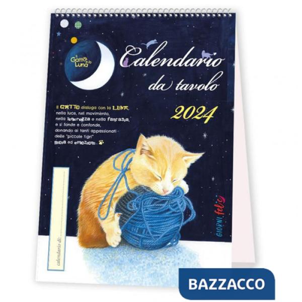 Calendari da tavolo 2024. Il gatto e la luna