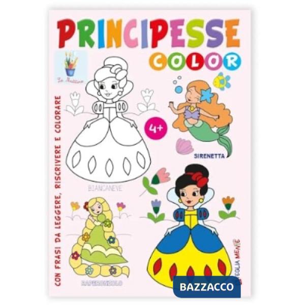 Principesse color con frasi da leggere 4+