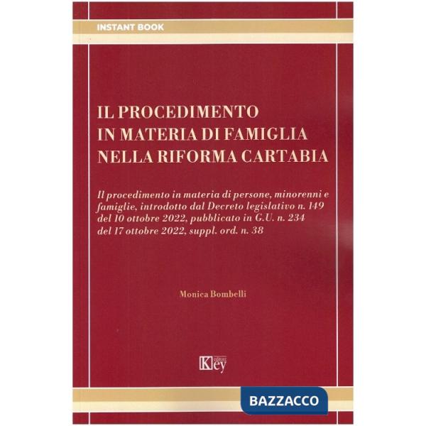 Il procedimento in materia di famiglia nella riforma Cartabia