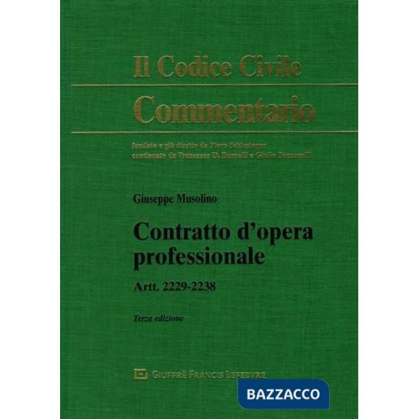 Contratto d'opera professionale. Artt. 2229-2238