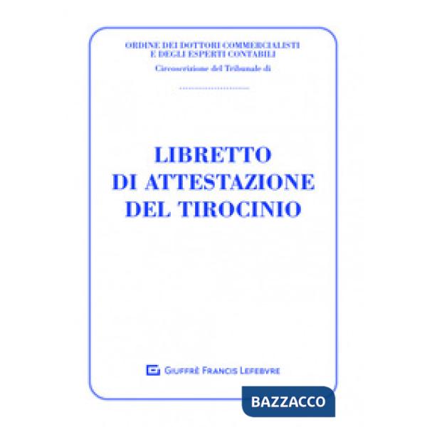Libretto di attestazione del tirocinio