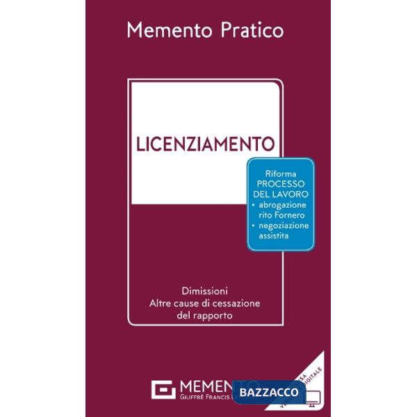 Memento Licenziamento 2023