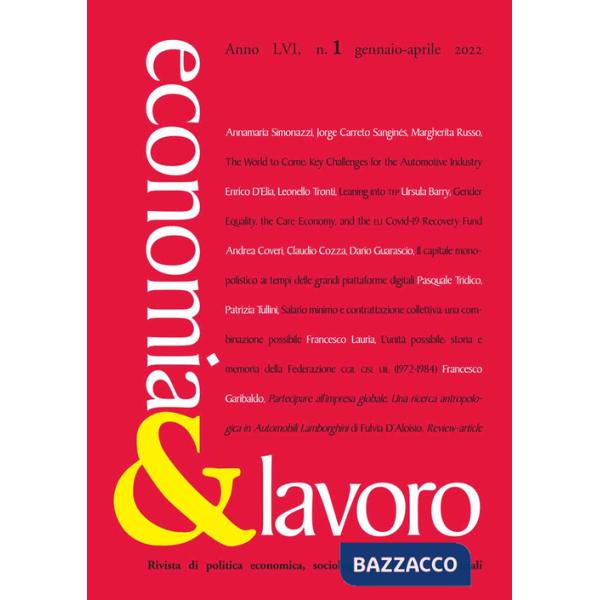 Economia & lavoro (2022). Vol. 1