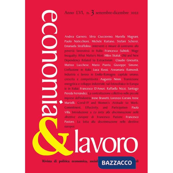 Economia & lavoro (2022). Vol. 3
