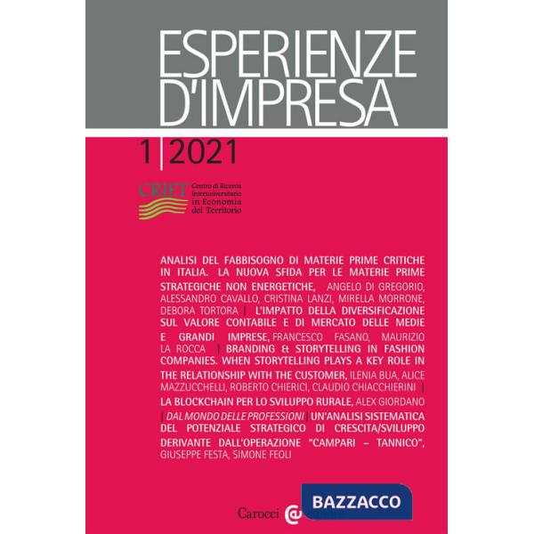 Esperienze d'impresa 1/2021 (2021). Vol. 1