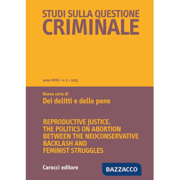 Studi sulla questione criminale (2023). Vol. 2