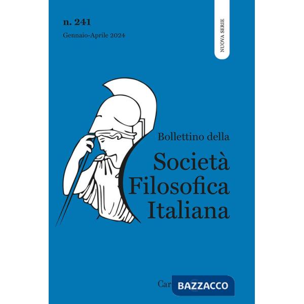 Bollettino della società filosofica italiana. Nuova serie (2024). Vol. 1