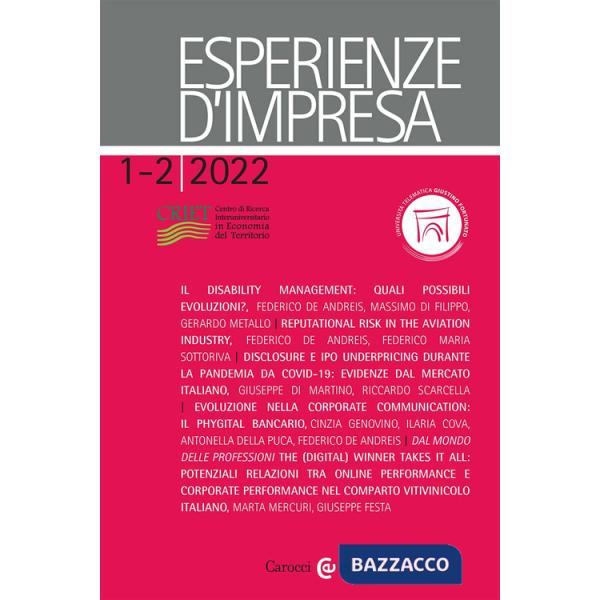 Esperienze d'impresa (2022). Vol. 1-2