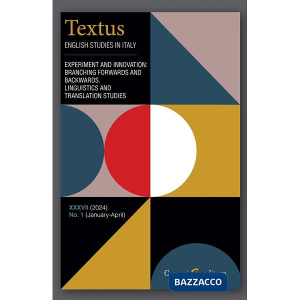 Textus. English studies in Italy (2024). Vol. 1
