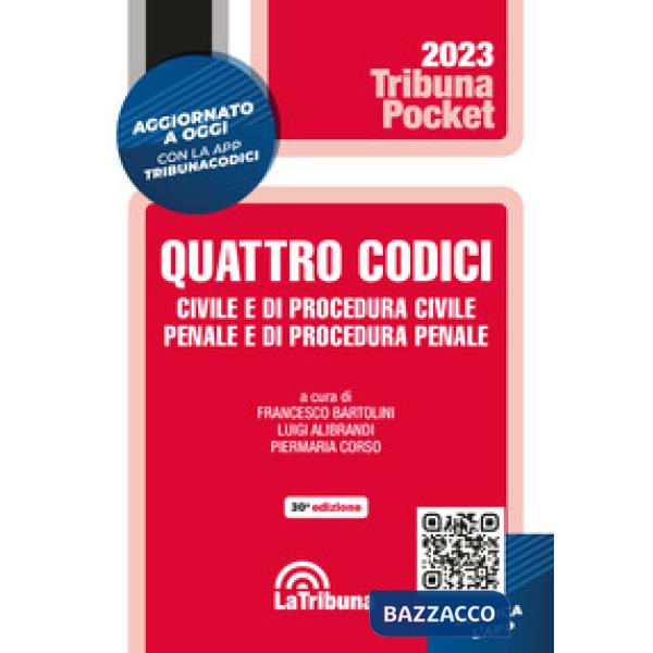Quattro codici. Civile e di procedura civile, penale e di procedura penale