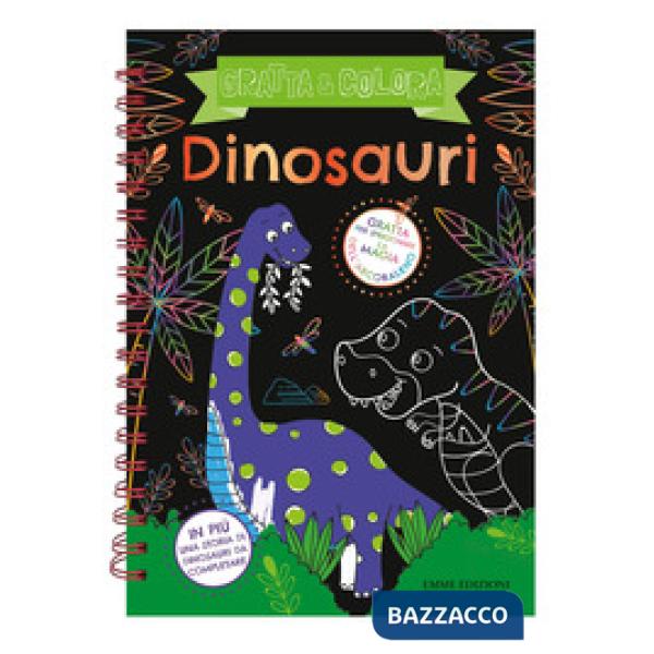 Dinosauri. Gratta & colora. Ediz. a spirale. Con gadget