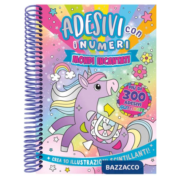 Mondi incantati. Adesivi con i numeri. Ediz. a colori. Ediz. a spirale