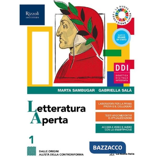 LETTERATURA APERTA + ANTOLOGIA DELLA DIVINA COMMEDIA + HUB KIT