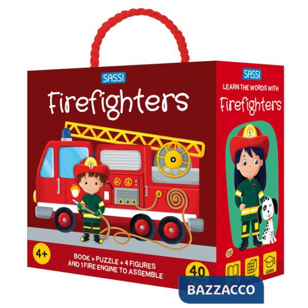 Firefighters. Q-box. Ediz. a colori. Con 4 figures. Con fire engine to assemble. Con puzzle