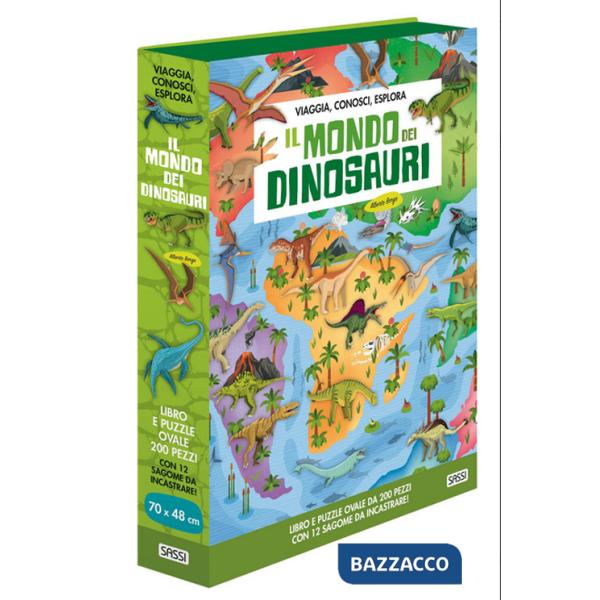 Mondo dei dinosauri. Viaggia, conosci, esplora. Ediz. a colori. Con puzzle (Il)