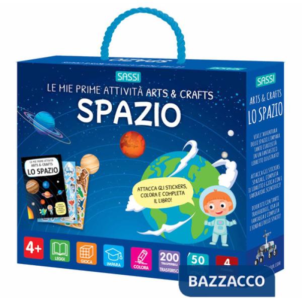 Spazio. Le mie prime attività arts & crafts. Ediz. a colori. Con 4 fondali. Con 200 trasferibili. Con 50 Adesivi (Lo)