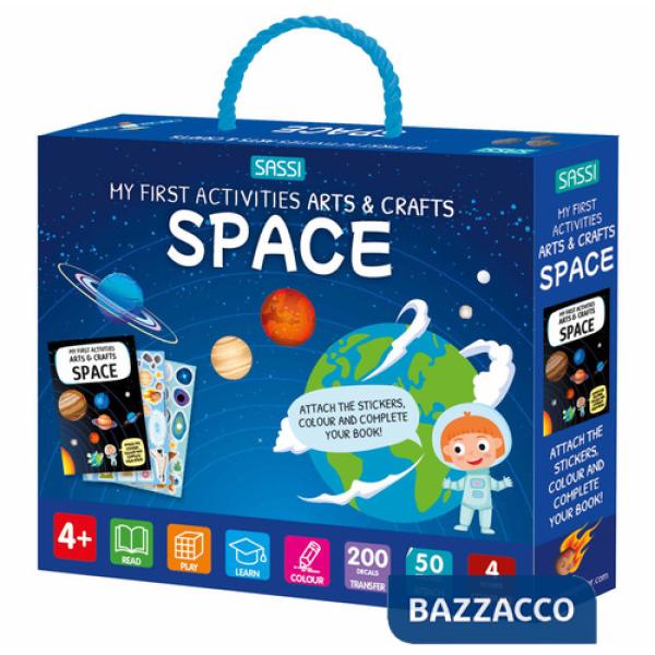 Space. My first activities arts & crafts. Ediz. a colori. Con 200 decals. Con 4 scenes. Con 50 stickers