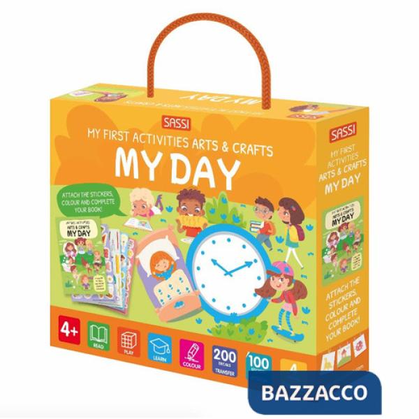 My day. My first activities arts & crafts. Ediz. a colori. Con 200 decals. Con 4 scenes. Con 100 Adesivi