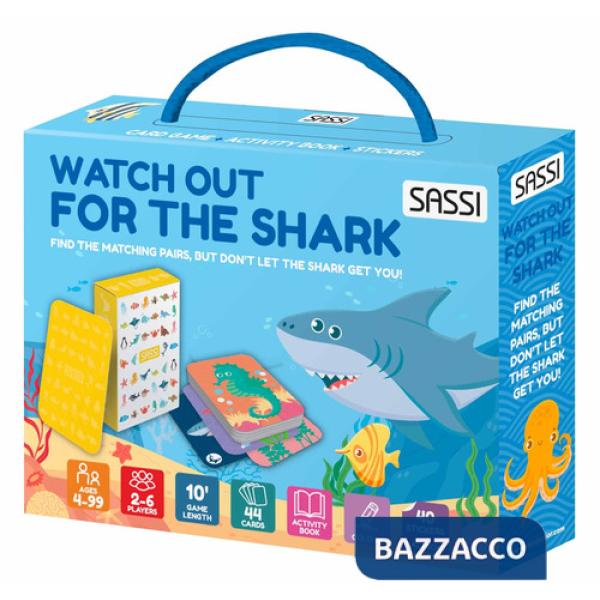 Watch out for the shark. Valigetta con carte e stickers. Ediz. a colori. Con 44 carte. Con 40 Adesivi