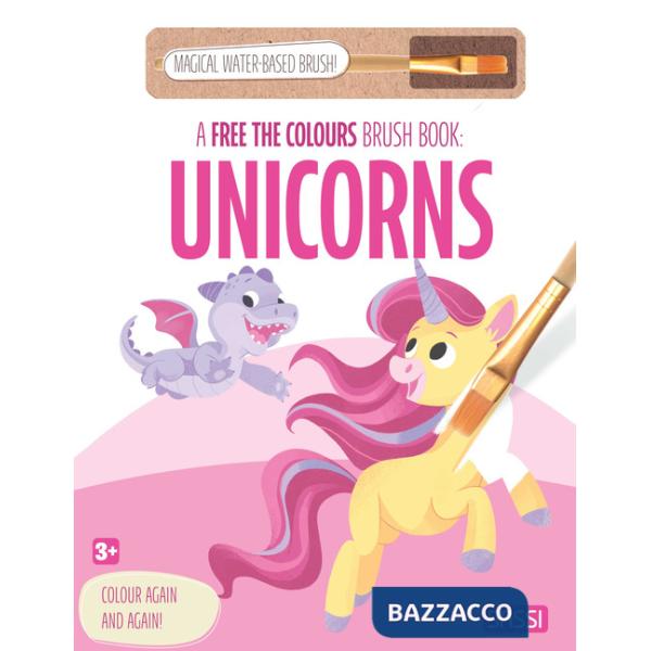 Unicorns. A free the colours brush book. Con magical water-based brush