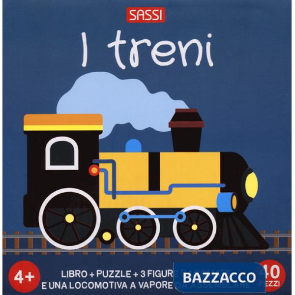 Treni. Q-box. Ediz. a colori. Con 3 figure sagomate. Con locomotiva da montare. Con puzzle (I)