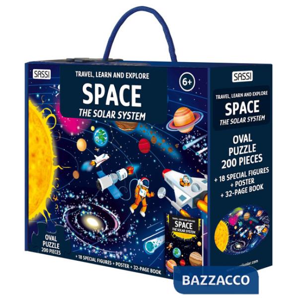 Space. The solar system. Travel, learn and explore. Ediz. a colori. Con oval puzzle. Con 18 special figures. Con Poster