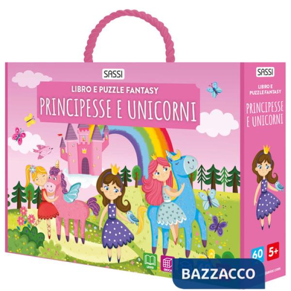 Principesse e unicorni. Libro e puzzle fantasy. Con puzzle