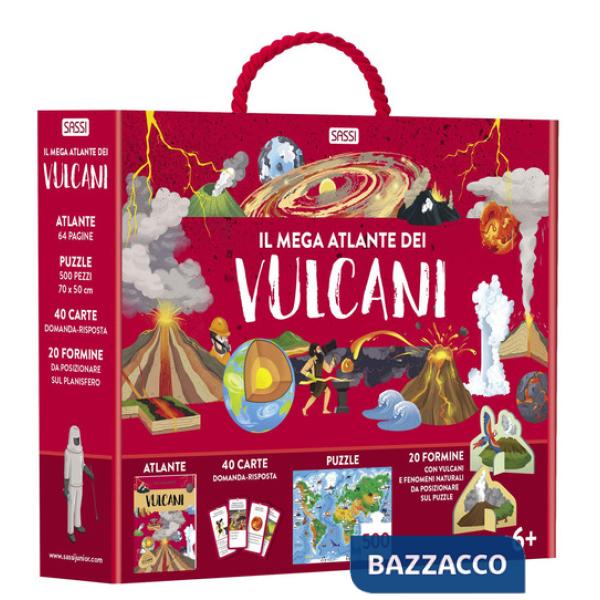 Mega atlante dei vulcani. Ediz. a colori. Con 40 carte domanda-risposta. Con 20 formine. Con puzzle (Il)