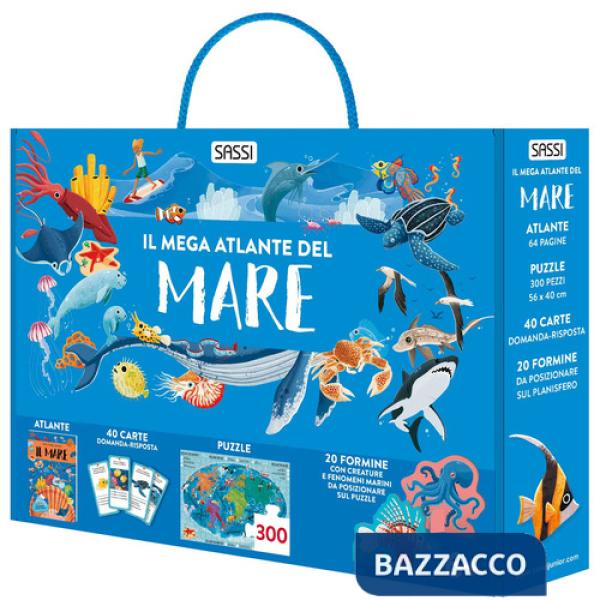 Mega atlante del mare. Ediz. a colori. Con 40 carte. Con 20 formine. Con puzzle (Il)