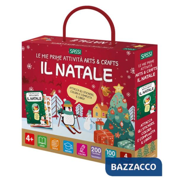 Natale. Le mie prime attività arts & crafts. Ediz. a colori. Con 4 fondali. Con 200 trasferibili. Con 100 Adesivi (Il)
