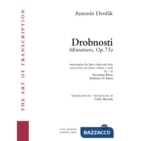 Drobnosti. Miniatures, Op.75a. Per flauto, violino e viola. Partitura