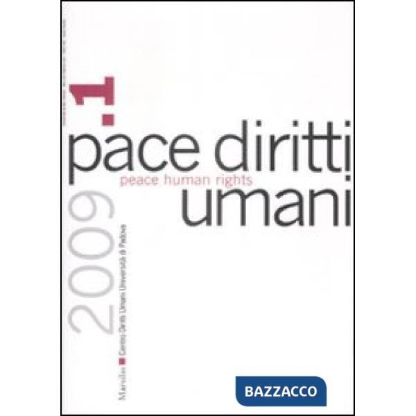 Pace diritti umani-Peace human rights (2009). Vol. 1