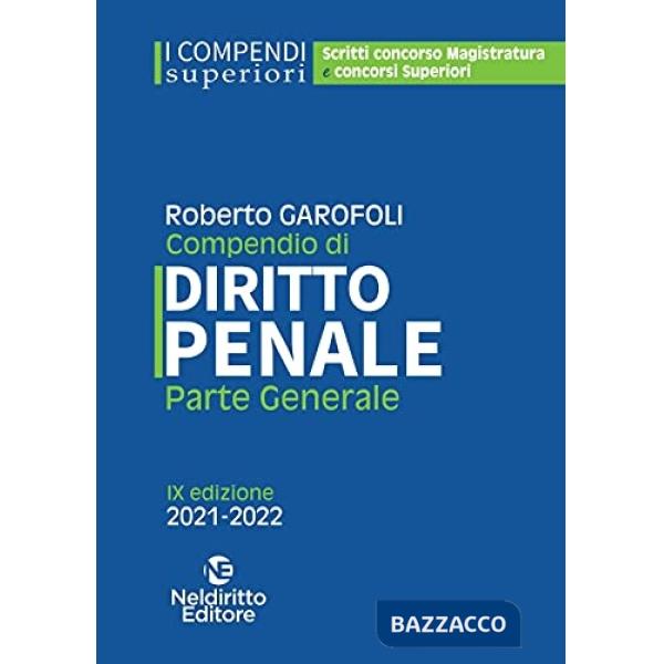 Compendio superiore di diritto penale. Parte generale
