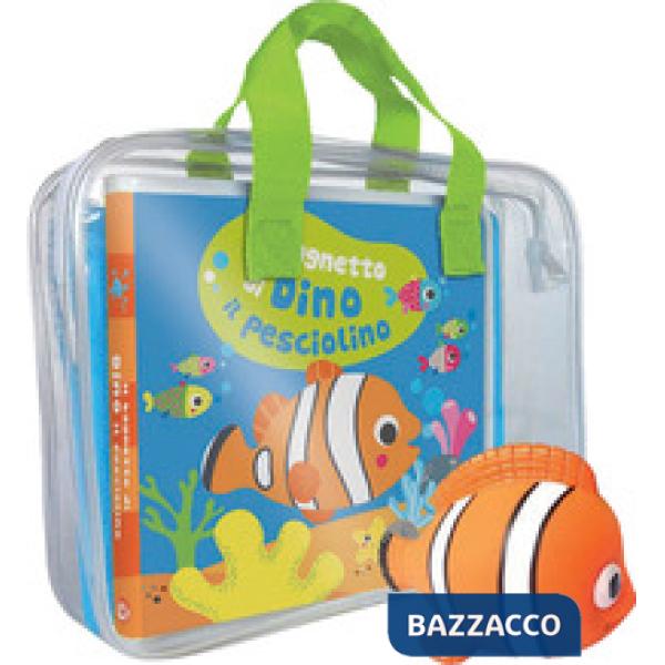 Bagnetto di Dino il pesciolino. Impermealibri. Ediz. a colori. Con pupazzetto (Il)