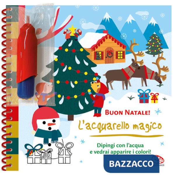 Buon Natale! L'acquarello magico. Ediz. a colori. Ediz. a spirale. Con pennello magico