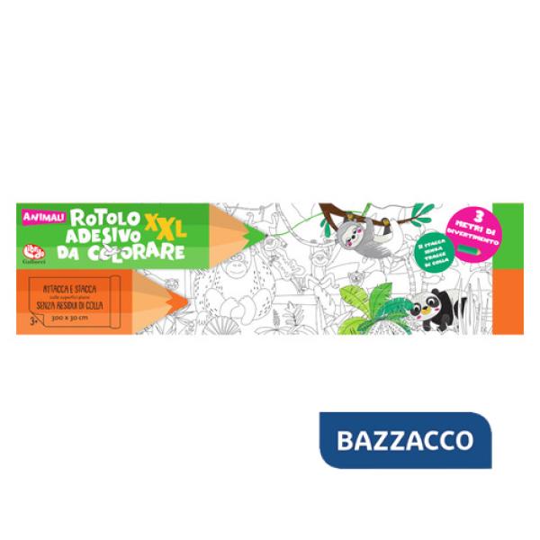 Rotolo adesivo da colorare XXL. Animali. Ediz. illustrata