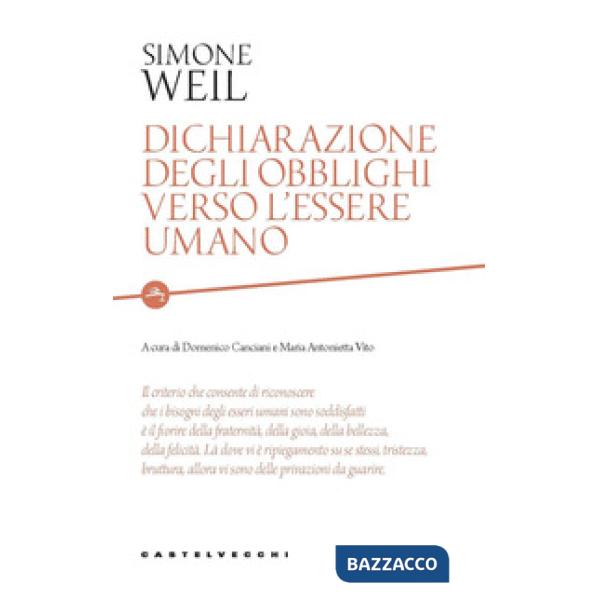 Dichiarazione degli obblighi verso l'essere umano