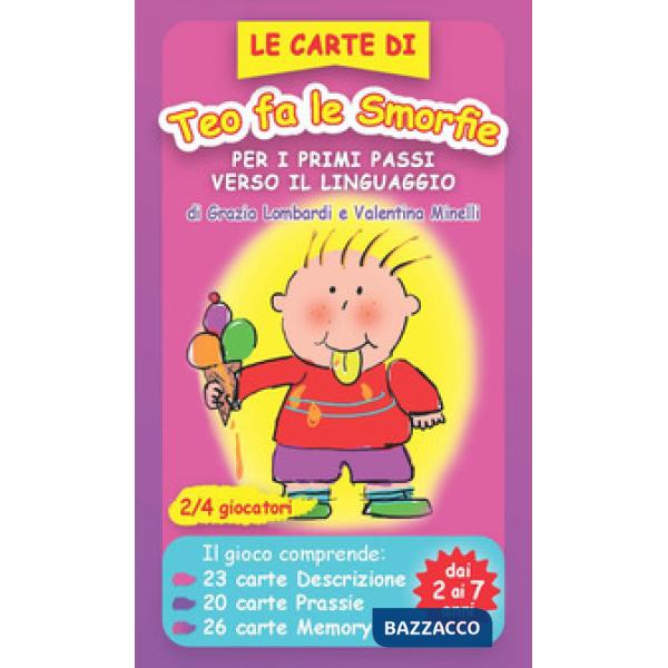 Carte di Teo fa le smorfie. Per i primi passi verso il linguaggio. Con Carte (Le)