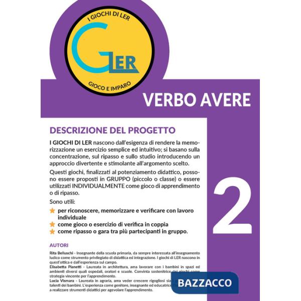 Giochi di LER. Con 90 tessere in cartoncino (I). Vol. 2: Verbo Avere