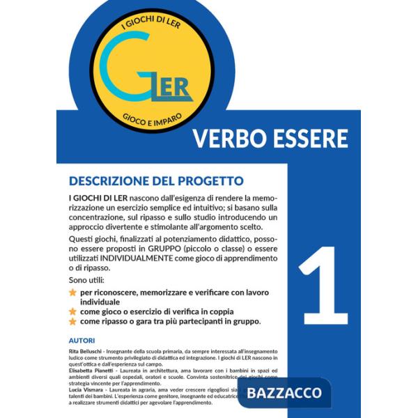 Giochi di LER. Con 90 tessere in cartoncino (I). Vol. 1: Verbo Essere