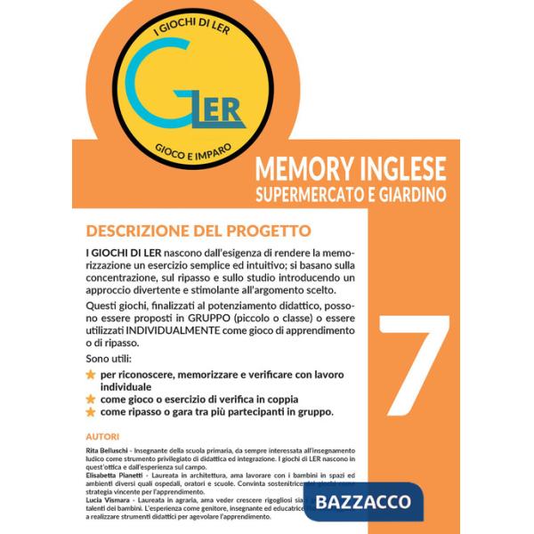 Giochi di Ler memory inglese. Supermercato e giardino. Nuova ediz. Con tessere in cartoncino (I)