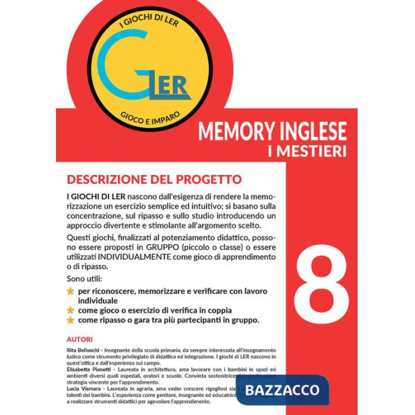 Giochi di LER. Memory inglese. I mestieri. Con tessere in cartoncino: 90 tessere in cartoncino (I)