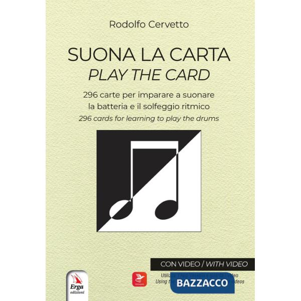 Suona la carta. 296 carte per imparare a suonare la batteria e il solfeggio ritmico-Play the card. 296 cards for lerning to play