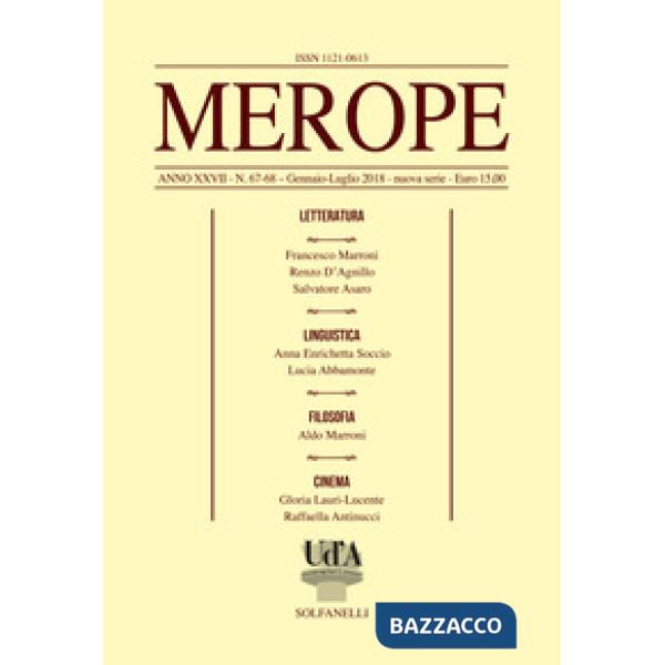 Merope. Vol. 67-68: Letteratura-filosofia-cinema-linguistica