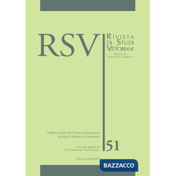 RSV. Rivista di studi vittoriani. Vol. 51