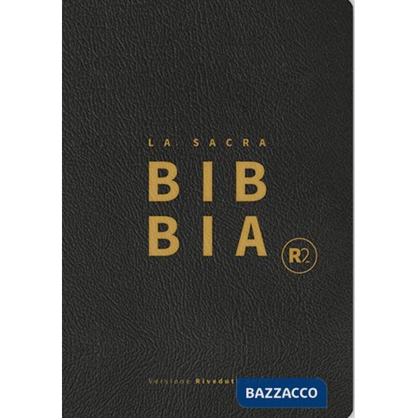 Bibbia R2. Versione riveduta 2020. Ediz. tascabile, copertina pelle nera, taglio oro, titoli oro