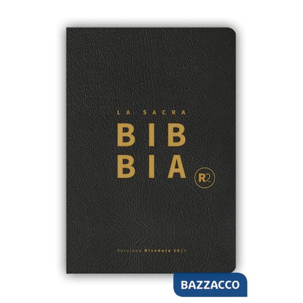 Bibbia R2. Versione riveduta 2020. Ediz. Tascabile, copertina pelle nera, taglio oro, titoli oro